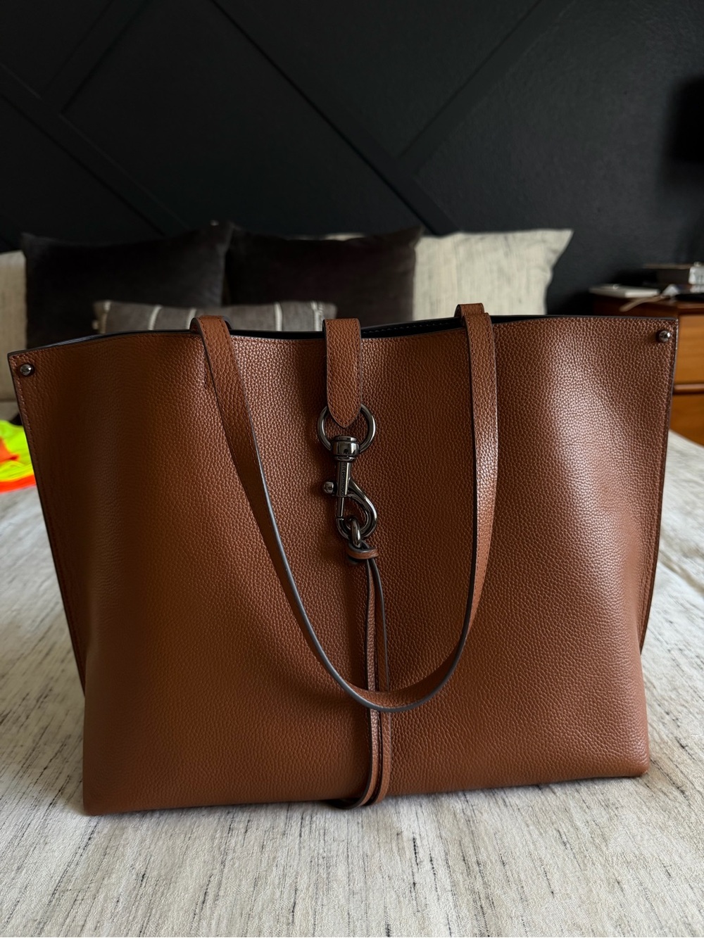 Rebecca Minkoff Brown Pebbled Leather Tote